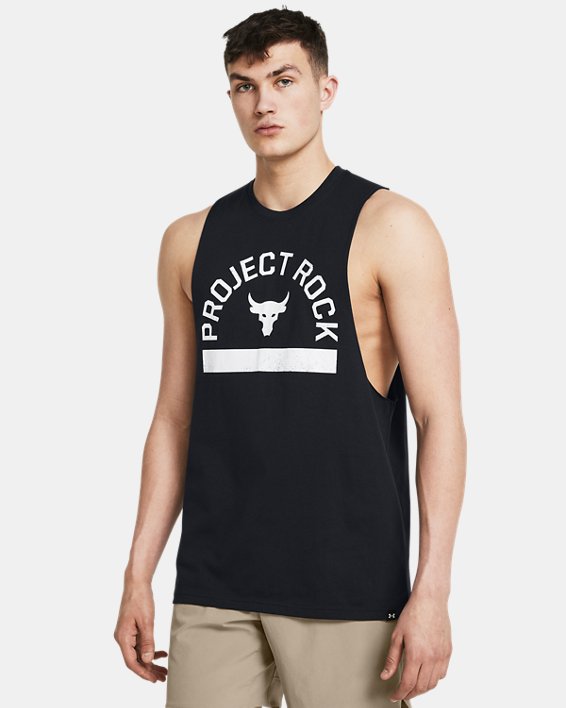 Men's Project Rock Payoff Graphic Sleeveless in Black image number 0